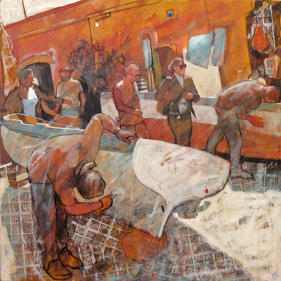 Paul Joseph-Crank – Illustrator -  Boatmen, Naples