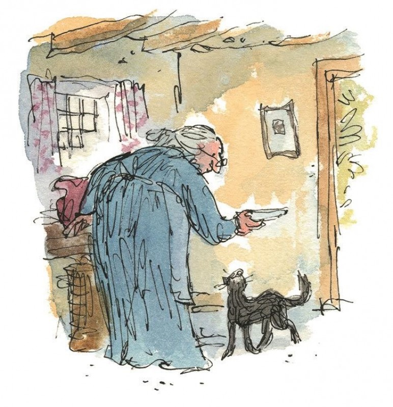Quentin Blake's original illustrations for Beatrix Potter's The Tale of Kitty-in-Boots